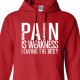 Pain is Weakness HOODIE