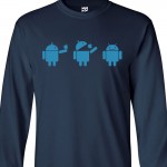 Android Eating Apple Long Sleeve Shirt