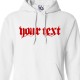 Custom Rukus Personalized Fraktur Grunge Hoodie