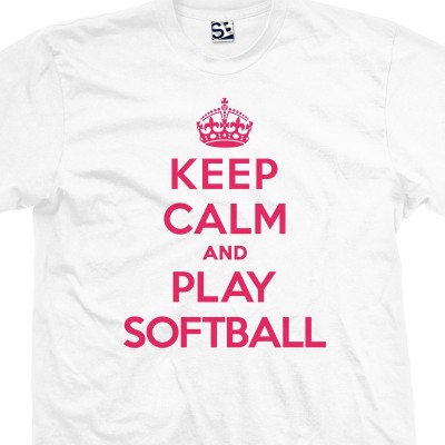 Keep Calm and Play Softball T-Shirt