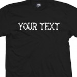 Custom Bones Skeleton Font Text T-Shirt