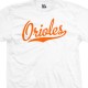 Orioles Script & Tail Baseball Team T-Shirt