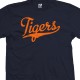 Tigers Script & Tail Baseball Team T-Shirt