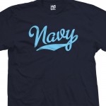 Navy Script T-Shirt