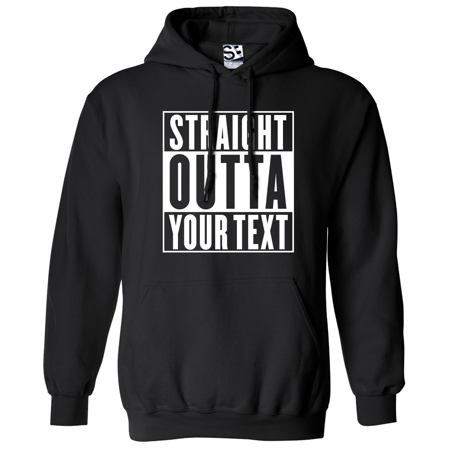 White Text Straight Outta Oregon US States Kids Sweatshirt
