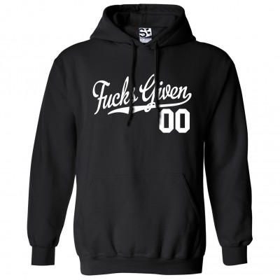 00 Zero Fucks Given Script Hoodie