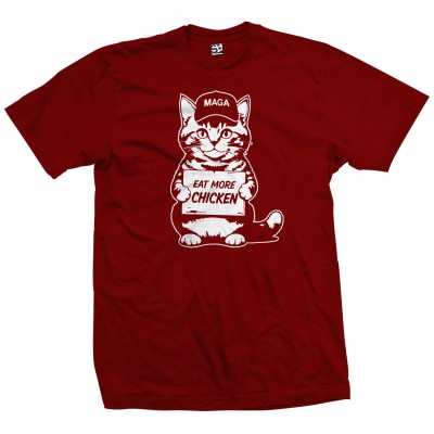 MAGA Cat Eat More Chicken Parody T-Shirt